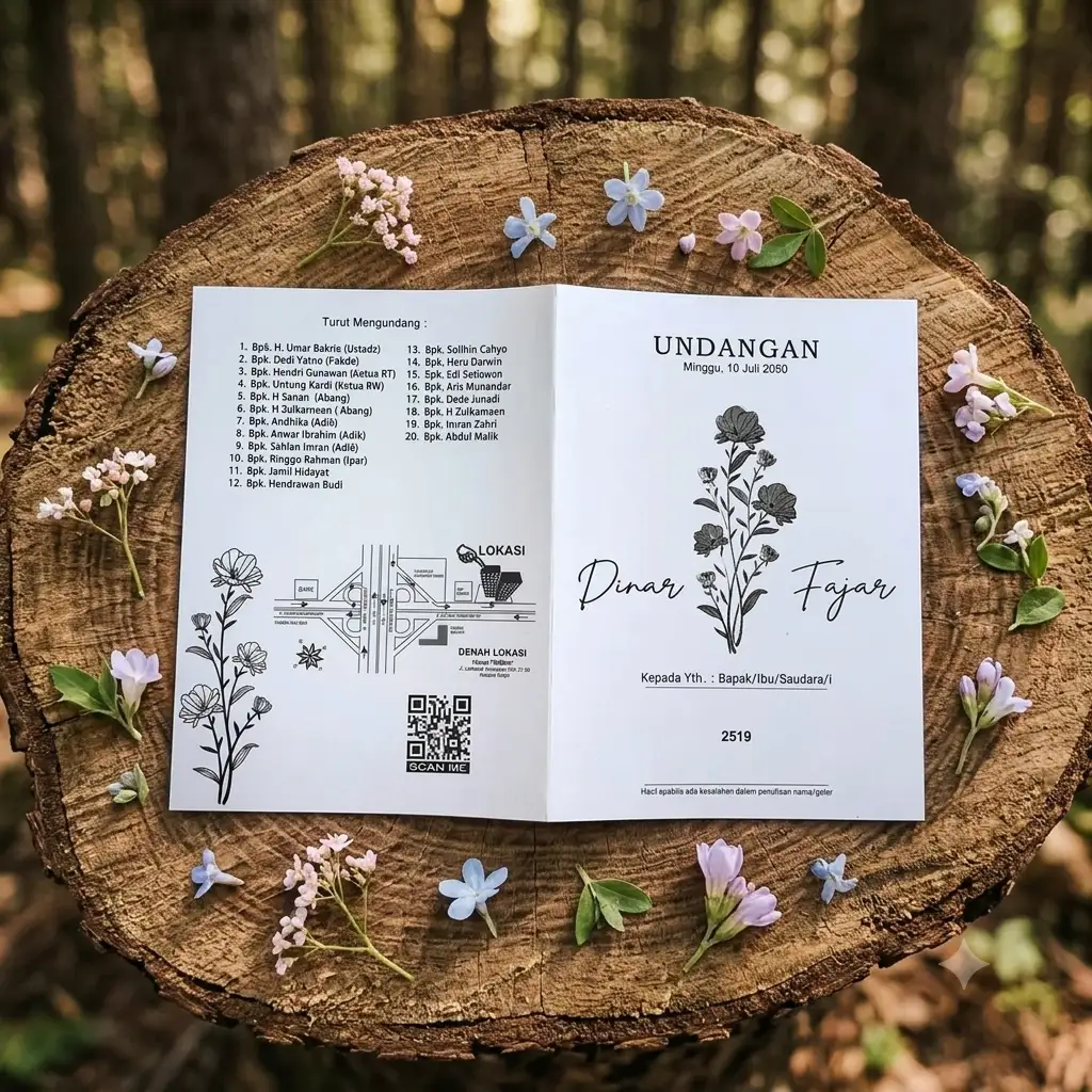 ERBA 2519  Blangko Undangan Pernikahan