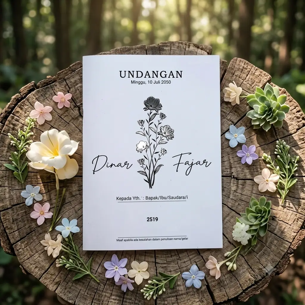 ERBA 2519  Blangko Undangan Pernikahan