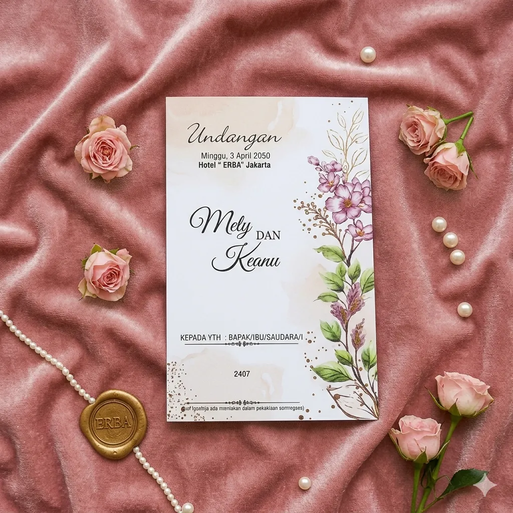 ERBA 2407 Blangko Undangan Pernikahan
